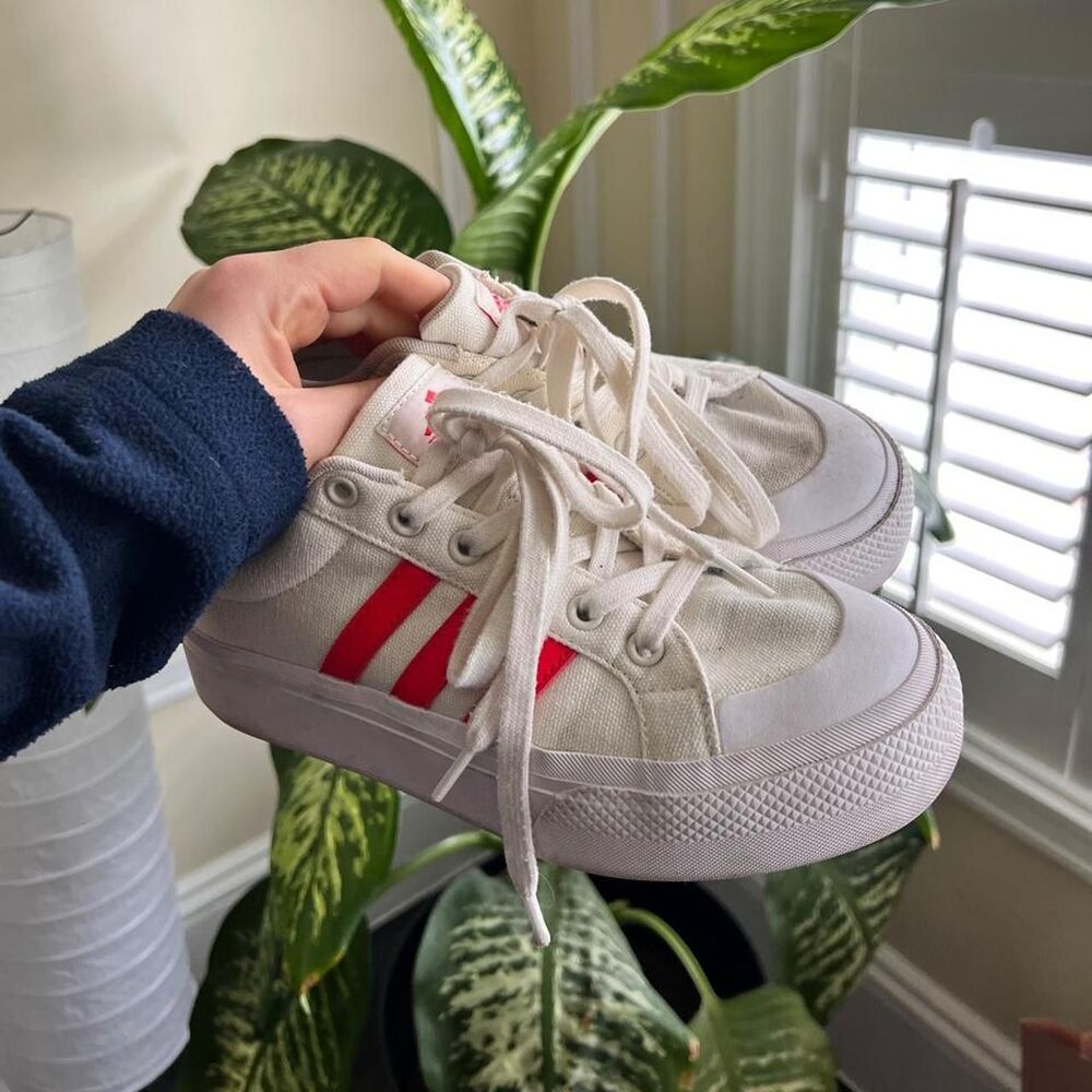 Adidas Women's White and Cream Trainers